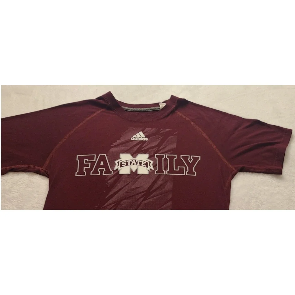 Adidas Mississippi State Bulldog Tennis Club Ultimate Tee Maroon Men's Medium